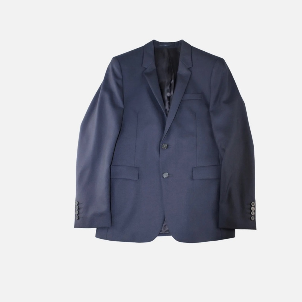 COS Mens Wool Blazer Suit Jacket Navy Size 42 Single Breasted Formal Occasion
